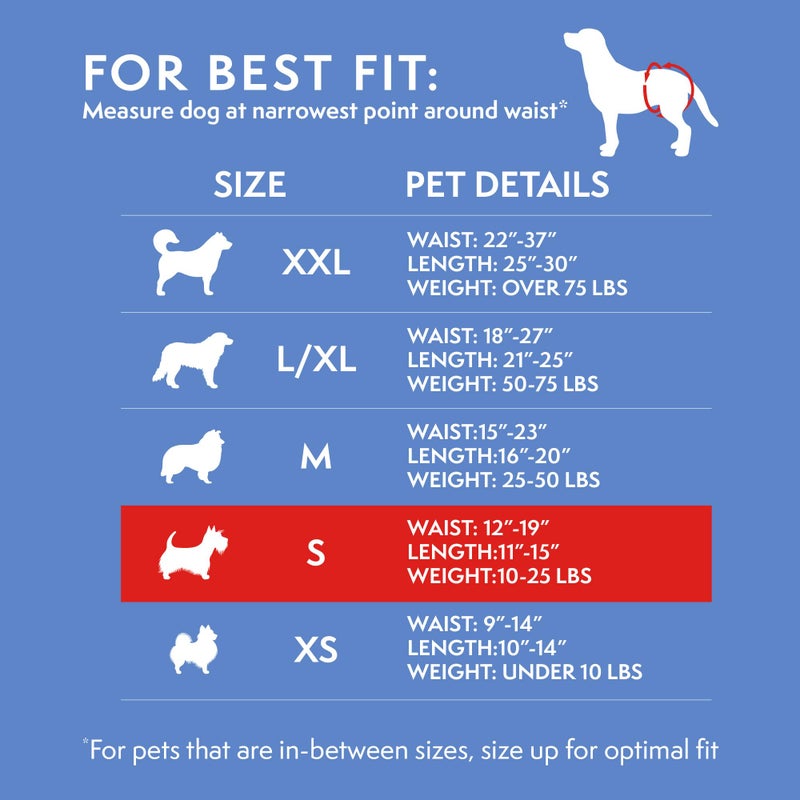 Simple Solution Female Dog Diapers â€“ Disposable Diapers for Potty Training, Incontinence, and Heat Cycle Protection â€“ Leak-Proof Fit for Small Dogs, 12â€“19 Inch Waist â€“ 30 Count - Image 4